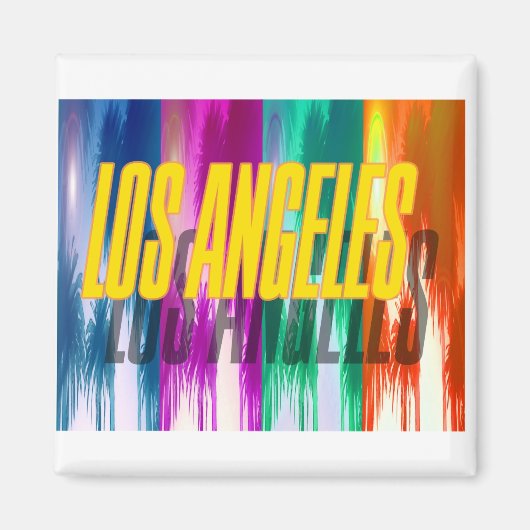 Magnet "Palms colorés de Los Angeles" (Devant)