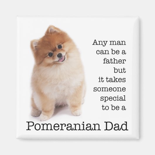Magnet Papa Pomeranian (Devant)