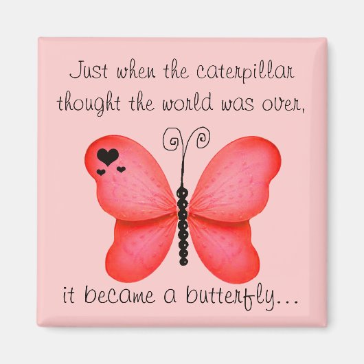 Magnet papillon rouge (Devant)