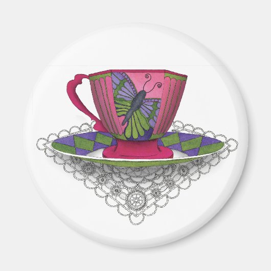 Magnet papillon Teacup (Devant)