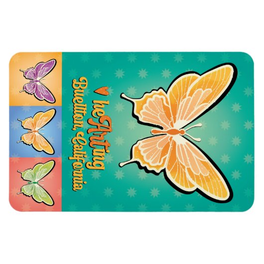 Magnet - Papillons pop - Buellton.Art (Horizontal)
