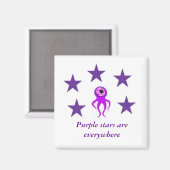 Magnet partout avec étoiles violettes (Recto/Verso)