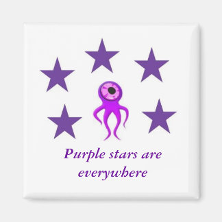 Magnet partout avec étoiles violettes