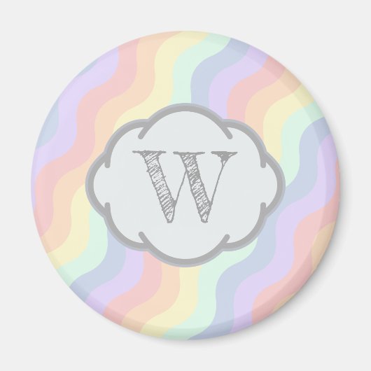 Magnet Pastel Rainbow Waves (Devant)