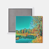 Magnet Paysage de Campagne d'Été (Recto/Verso)