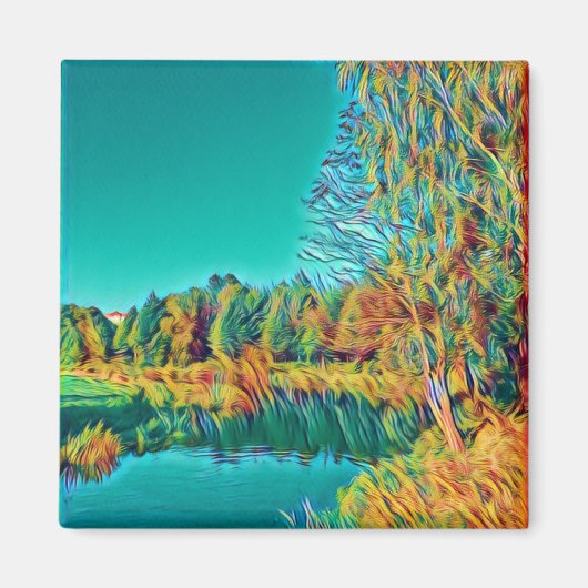 Magnet Paysage de Campagne d'Été (Devant)