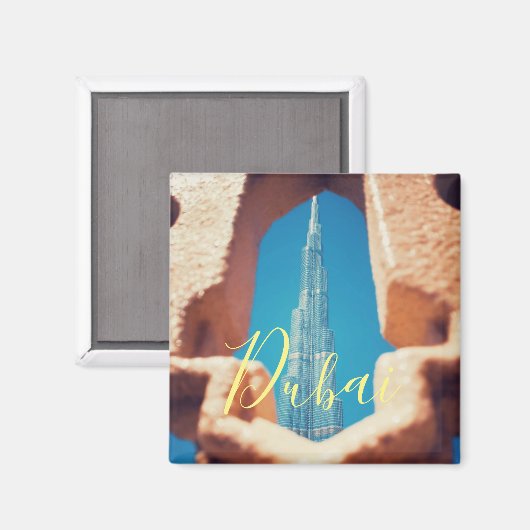 Magnet paysage de gratte-ciel de Dubaï (Recto/Verso)