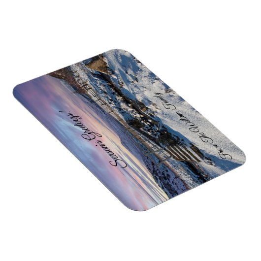 Magnet paysage neige de Noël (Côté Droit)