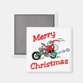 Magnet Père Noël de moto (Recto/Verso)