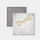 Magnet personnalisé de libellules d'or (Recto/Verso)