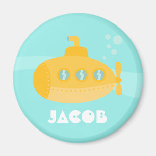 Magnet personnalisé Enfants du sous-marin jaune mi