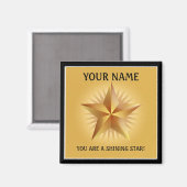 Magnet personnalisé Gold Shining Star (Recto/Verso)