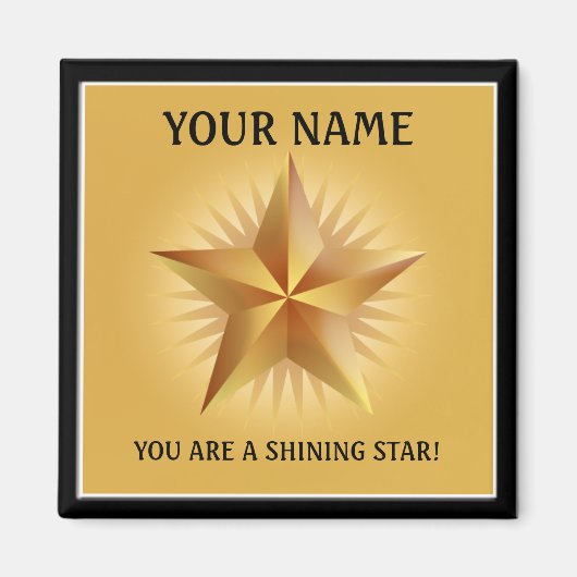 Magnet personnalisé Gold Shining Star (Devant)