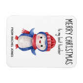 Magnet personnalisé Meilleur enseignant Joyeux Noë (Horizontal)