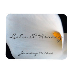 Magnet personnel blanc orchidée