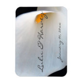 Magnet personnel blanc orchidée (Vertical)