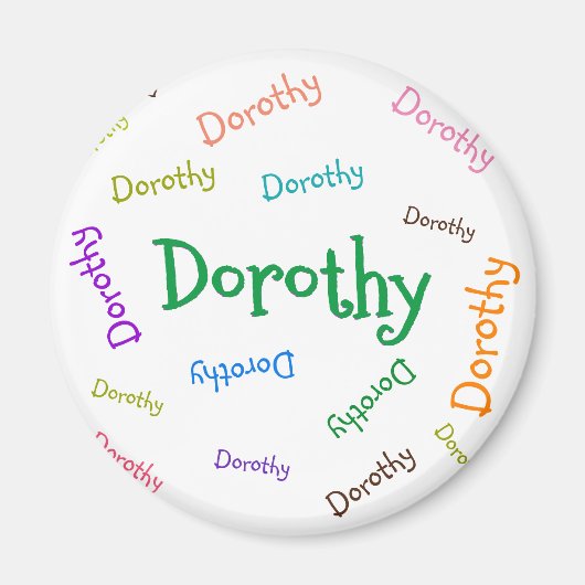 MAGNET PERSONNEL, NOM D'ENFANT, POUR ENFANTS (Devant)