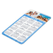 Magnet photo 2026 Calendrier pour Fridge Blue (Côté Gauche)