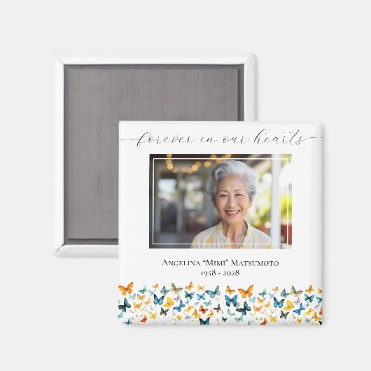 Magnet photo de conservation de papillon (Recto/Verso)