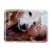 Magnet photo de famille magnétique avec texte pers (Horizontal)