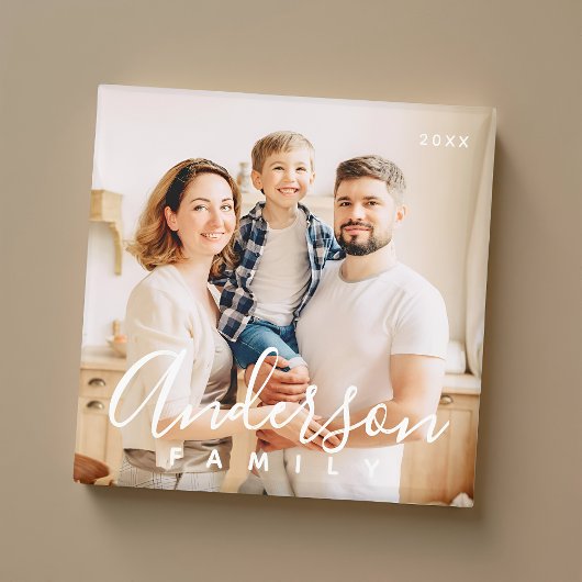 Magnet Photo de Famille Moderne Simple Cursive