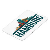 Magnet photo de Hambourg Allemagne Skyline (Côté Gauche)