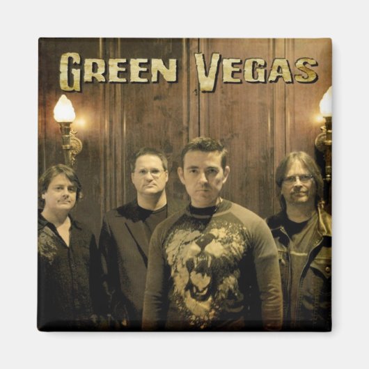 Magnet photo de la bande de Vegas vert (Devant)