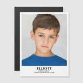 Magnet photo de l'année scolaire (Devant / Derrière)