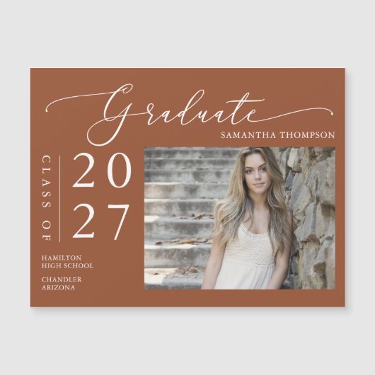 Magnet photo de l'école de script en terre cuite (Devant)