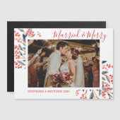 Magnet photo de Noël Marié et Joyeux (Devant / Derrière)