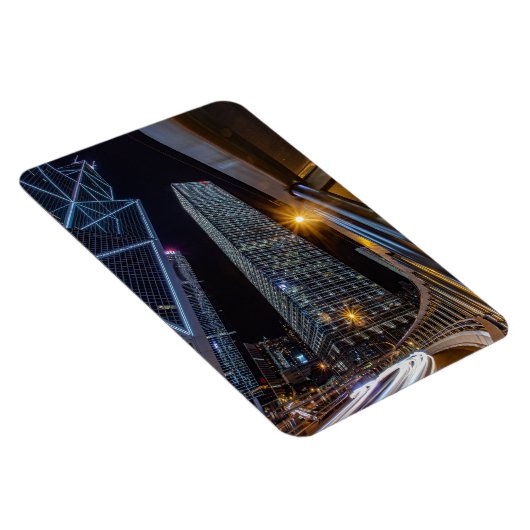 Magnet photo de nuit du centre de Hong Kong pour c (Côté Droit)