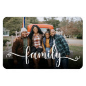 Magnet photo de script de famille (Horizontal)