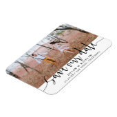 Magnet photo de script rustique Enregistrer la dat (Côté Gauche)