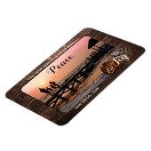 Magnet photo de vacances en bois rustique personna (Côté Gauche)