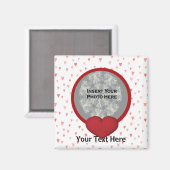 Magnet photo des Coeurs rouges (Recto/Verso)