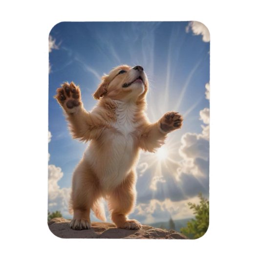 Magnet photo flexible de chiot (Vertical)