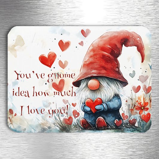Magnet photo flexible Gnome de la Saint-Valentin