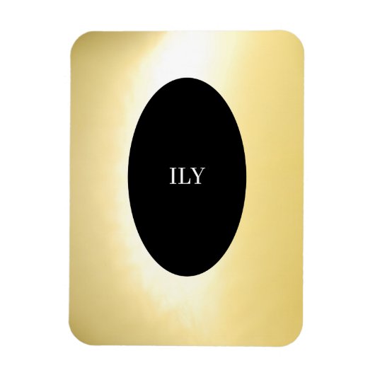 Magnet photo flexible Gold ILY (Vertical)