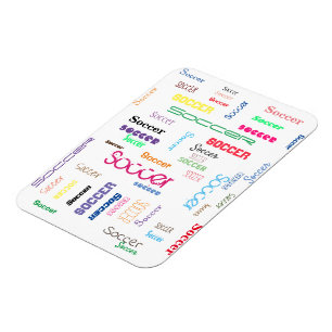 Magnet photo flexible typographie de football
