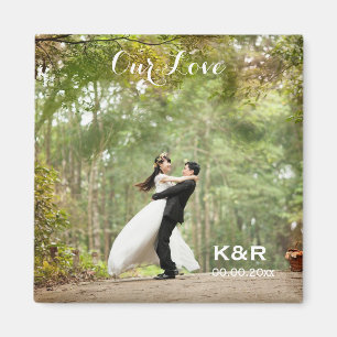 Magnet photo Mariage monogramme