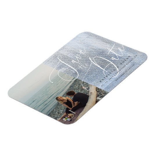 Magnet photo moderne Mariage de script flexible (Côté Gauche)