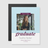 Magnet photo Motif Diamant bleu (Devant / Derrière)