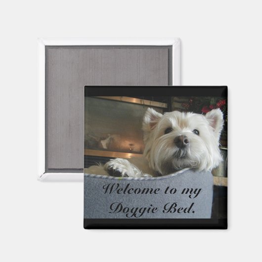 Magnet photo numérique de Westie (Recto/Verso)