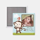 Magnet photo personnalisable de singe sauvage (Recto/Verso)