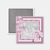 Magnet photo personnalisé de la petite fille KRW (Recto/Verso)