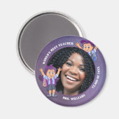 Magnet photo personnalisé de Merci de professeur p (Recto/Verso)