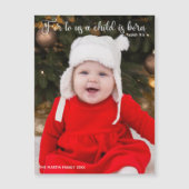 Magnet photo pour bébé de Noël (Devant)