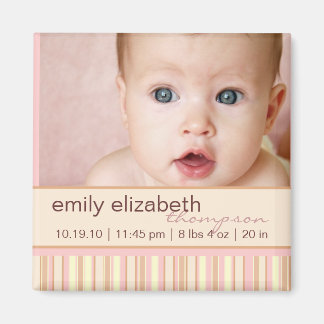 Magnet photo pour bébé en bande contemporaine