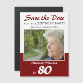 Magnet Photo pour Fêter les 80 Ans (Devant / Derrière)