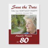 Magnet Photo pour Fêter les 80 Ans (Devant)